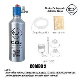 Bình CO2 Nhôm - Bình CO2 thủy sinh chế đầy đủ phụ kiện