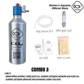 Bình CO2 Nhôm - Bình CO2 thủy sinh chế đầy đủ phụ kiện